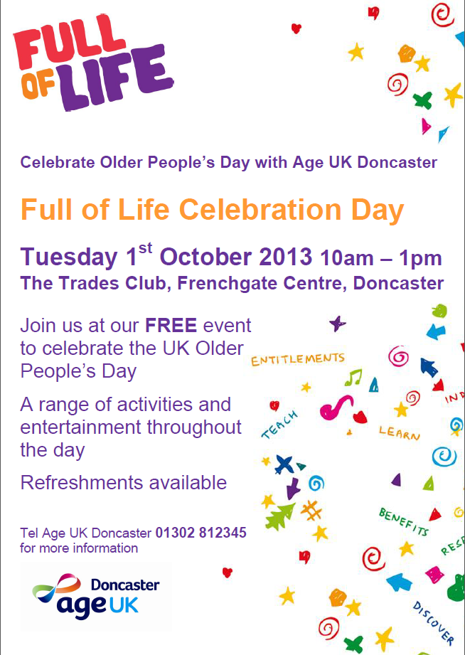 Older People’s Day UK | Full of Life Doncaster