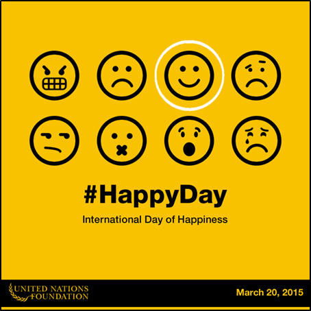 News Release | 20th March – UN International Day of Happiness 2015