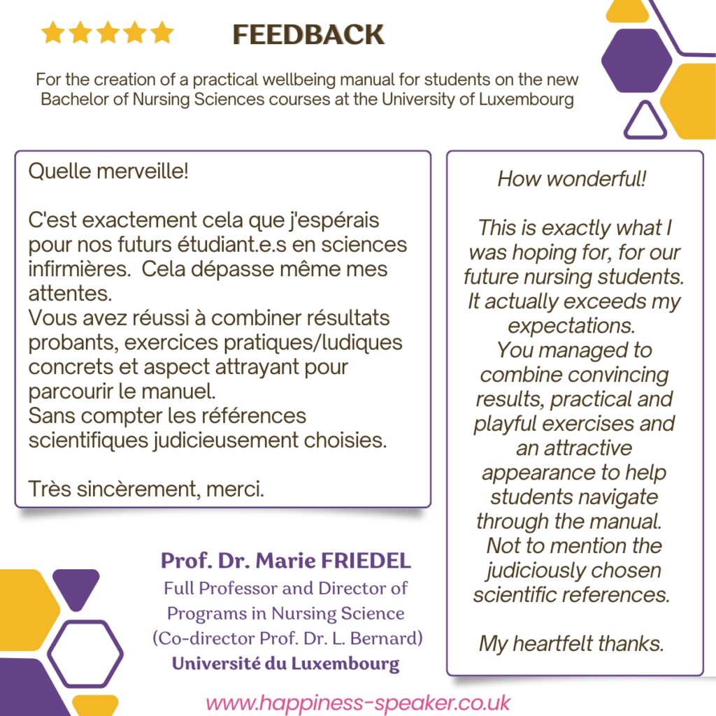 Testimonial from Prof. Dr. Marie Friedel at the University of Luxembourg